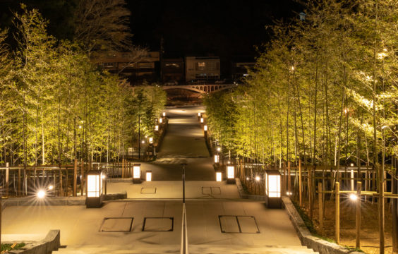 nagatoyumoto-onsen-chikurinkaidan-night